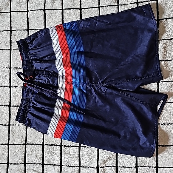 STUNNING BURNSIDE NAVY SWIM TRUNKS - Picture 3 of 10